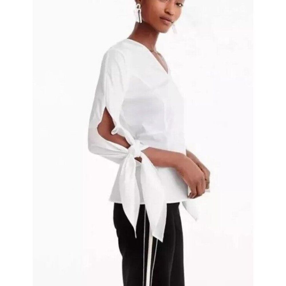 Universal Standard For J. Crew V Neck Poplin Coerpcore Shirt‎ New Women’s L